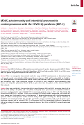 Cover page: MDA5-autoimmunity and interstitial pneumonitis contemporaneous with the COVID-19 pandemic (MIP-C)