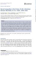 Cover page: Racial Inequality in the Prime of Life: Infectious Disease Mortality in U.S. Cities, 1906–1933