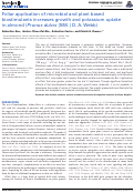 Cover page: Foliar application of microbial and plant based biostimulants increases growth and potassium uptake in almond (Prunus dulcis [Mill.] D. A. Webb)