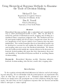 Cover page: Using hierarchical Bayesian methods to examine the tools of decision-making