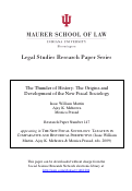 Cover page: The Thunder of History: The Origins and Development of the New Fiscal Sociology