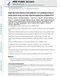 Cover page: Rapid bacterial detection and antibiotic susceptibility testing in whole blood using one-step, high throughput blood digital PCR