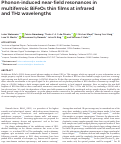 Cover page: Phonon-induced near-field resonances in multiferroic BiFeO3 thin films at infrared and THz wavelengths