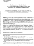 Cover page: The Spectrum of Bladder Health: The Relationship Between Lower Urinary Tract Symptoms and Interference with Activities