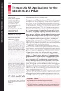 Cover page: Therapeutic US Applications for the Abdomen and Pelvis.