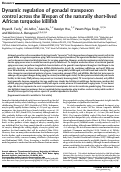 Cover page: Dynamic regulation of gonadal transposon control across the lifespan of the naturally short-lived African turquoise killifish