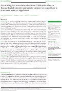 Cover page: Examining the association between California tobacco licensed retail density and public support or opposition to state anti-tobacco legislation