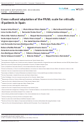 Cover page: Cross-cultural adaptation of the FRAIL scale for critically ill patients in Spain.