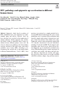 Cover page: HIV, pathology and epigenetic age acceleration in different human tissues