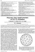 Cover page: Polyoma virus capsid structure at 22.5 Å resolution