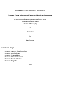 Cover page: Dynamic Causal Inference with Imperfect Identifying Information