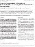 Cover page: Structural interpretation of the effects of threo-nucleotides on nonenzymatic template-directed polymerization