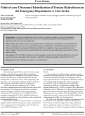 Cover page: Point-of-care Ultrasound Identification of Tension Hydrothorax in the Emergency Department: A Case Series