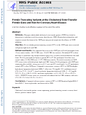 Cover page: Protein-Truncating Variants at the Cholesteryl Ester Transfer Protein Gene and Risk for Coronary Heart Disease