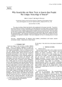 Cover page: Why insecticides are more toxic to insects than people: The unique toxicology of insects