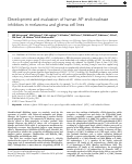 Cover page: Development and evaluation of human AP endonuclease inhibitors in melanoma and glioma cell lines