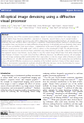 Cover page: All-optical image denoising using a diffractive visual processor.