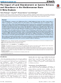 Cover page: The Impact of Land Abandonment on Species Richness and Abundance in the Mediterranean Basin: A Meta-Analysis