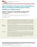 Cover page: Adult zebrafish ventricular electrical gradients as tissue mechanisms of ECG patterns under baseline vs. oxidative stress.