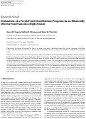 Cover page: Evaluation of a Fresh Fruit Distribution Program in an Ethnically Diverse San Francisco High School