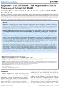 Cover page: Epigenetics and Cell Death: DNA Hypermethylation in Programmed Retinal Cell Death
