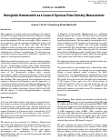 Cover page: Hemoglobin Hammersmith as a Cause of Spurious Pulse Oximetry Measurements