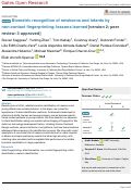 Cover page: Biometric recognition of newborns and infants by non-contact fingerprinting: lessons learned.