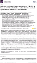 Cover page: Deletion of p53 and Hyper-Activation of PIK3CA in Keratin-15+ Stem Cells Lead to the Development of Spontaneous Squamous Cell Carcinoma.