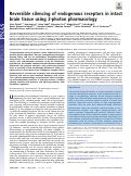 Cover page: Reversible silencing of endogenous receptors in intact brain tissue using 2-photon pharmacology