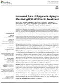 Cover page: Increased Rate of Epigenetic Aging in Men Living With HIV Prior to Treatment