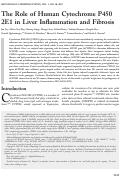 Cover page: The role of human cytochrome P450 2E1 in liver inflammation and fibrosis