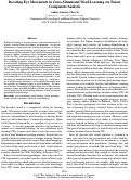 Cover page: Decoding Eye Movements in Cross-Situational Word Learning via TensorComponent Analysis