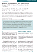 Cover page: Bosniak Classification of Cystic Renal Masses, Version 2019: An Update Proposal and Needs Assessment