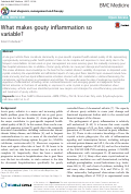 Cover page: What makes gouty inflammation so variable?