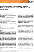 Cover page: Microbial signatures of protected and impacted Northern Caribbean reefs: changes from Cuba to the Florida Keys.