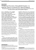 Cover page: Treatment and prevention of intraepithelial neoplasia: an important target for accelerated new agent development.