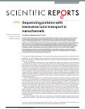 Cover page: Sequencing proteins with transverse ionic transport in nanochannels