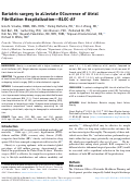 Cover page: Bariatric surgery to aLleviate OCcurrence of Atrial Fibrillation Hospitalization-BLOC-AF.