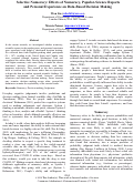 Cover page: Selective Numeracy: Effects of Numeracy, Popular-Science Reportsand Personal Experience on Data-Based Decision Making