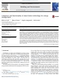 Cover page: Categories and functionality of smart home technology for energy management