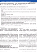 Cover page: Associations of Child Insomnia, Sleep Movement, and Their Persistence With Mental Health Symptoms in Childhood and Adolescence