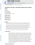 Cover page: Something in the water: contaminated drinking water and infant health