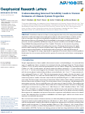 Cover page: Underestimating Internal Variability Leads to Narrow Estimates of Climate System Properties