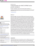 Cover page: Critical domains for NACC2-NTRK2 fusion protein activation.