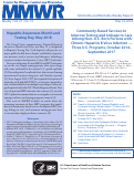 Cover page: Community-Based Services to Improve Testing and Linkage to Care Among Non–U.S.-Born Persons with Chronic Hepatitis B Virus Infection — Three U.S. Programs, October 2014–September 2017