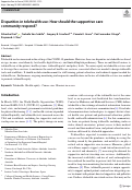 Cover page: Disparities in telehealth use: How should the supportive care community respond?