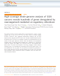 Cover page: High-coverage whole-genome analysis of 1220 cancers reveals hundreds of genes deregulated by rearrangement-mediated cis-regulatory alterations