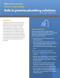 Cover page of State of California: Role in premise plumbing solutions