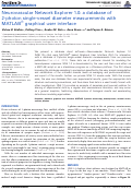 Cover page: Neurovascular Network Explorer 1.0: a database of 2-photon single-vessel diameter measurements with MATLAB® graphical user interface