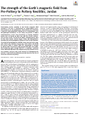 Cover page: The strength of the Earth’s magnetic field from Pre-Pottery to Pottery Neolithic, Jordan